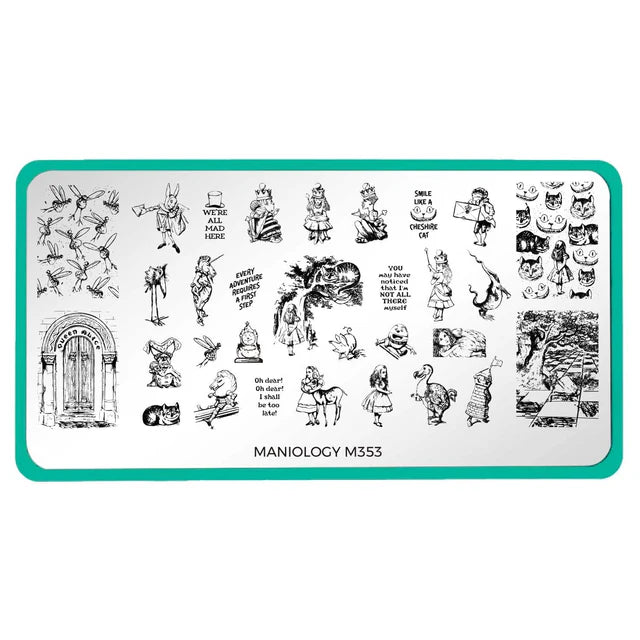 Maniology Adventures in Wonderland - Nail Stamping Plate