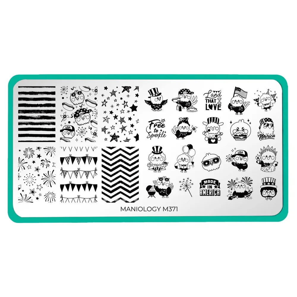 Maniology American Eagle - Nail Stamping Plate - PinkPro Beauty Supply