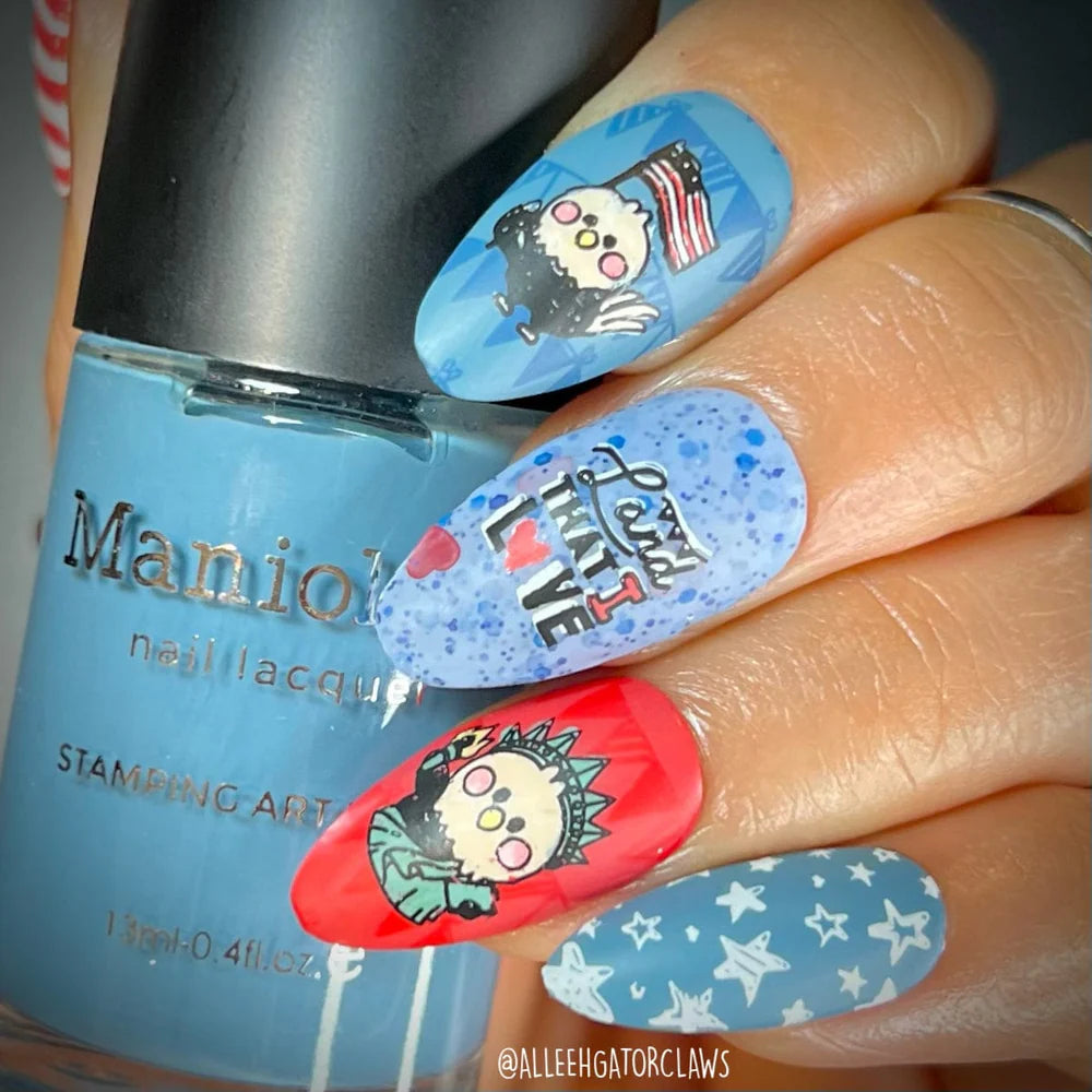 Maniology American Eagle - Nail Stamping Plate - PinkPro Beauty Supply