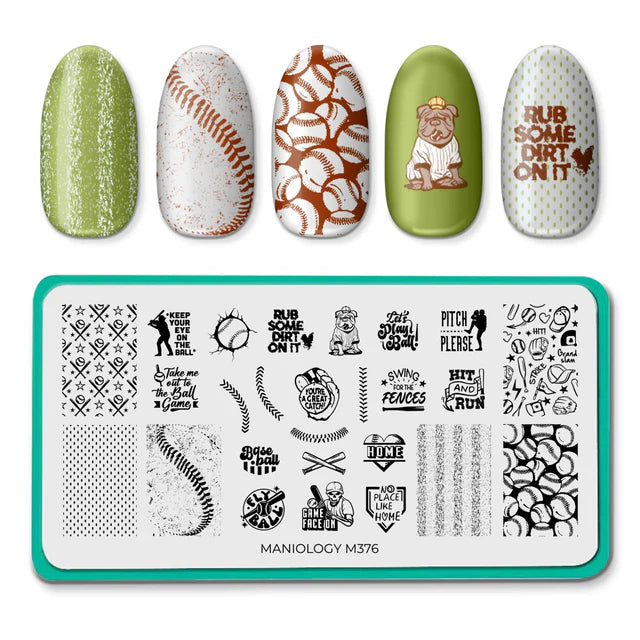 Maniology Game On: Batter Up - Nail Stamping Plate