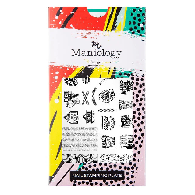 Maniology Game On: Batter Up - Nail Stamping Plate
