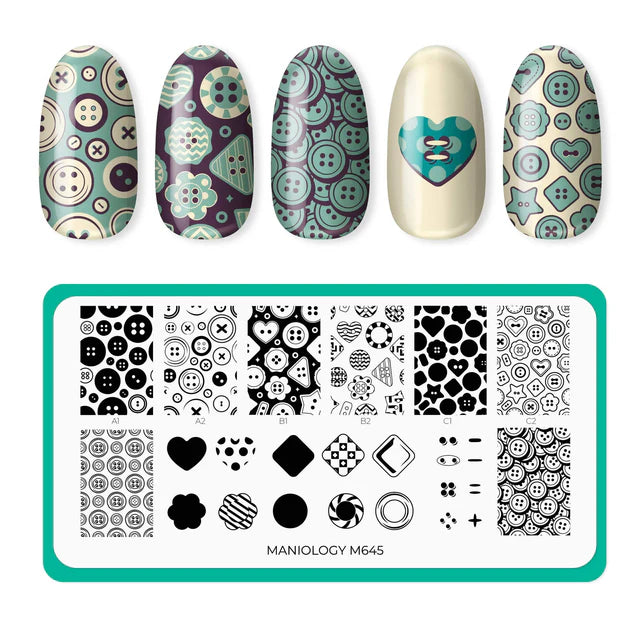 Maniology Button Collection - Nail Stamping Plate