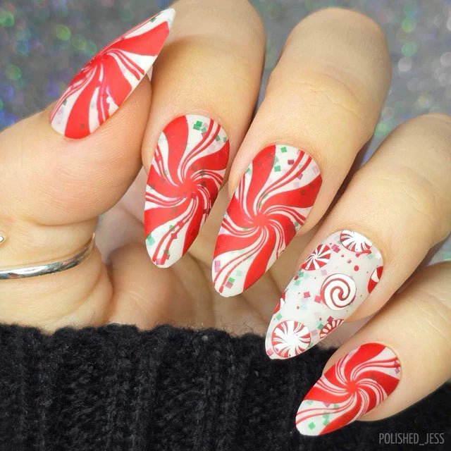 Maniology Candy Cane Cove - Nail Stamping Plate