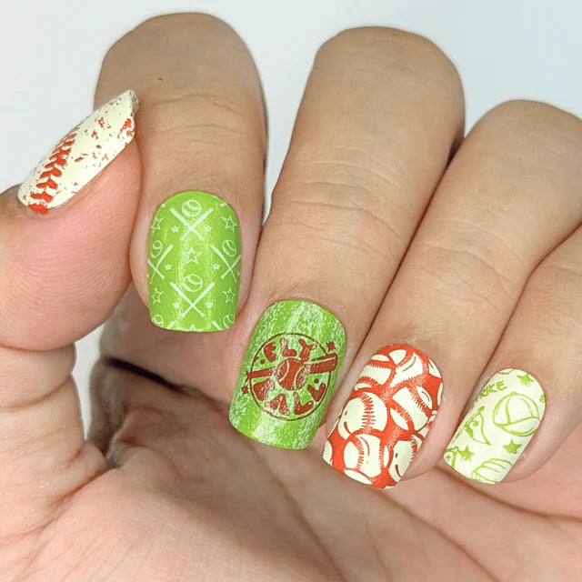 Maniology Game On: Batter Up - Nail Stamping Plate