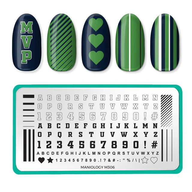 Maniology Game On: Sports Jersey - Nail Stamping Plate