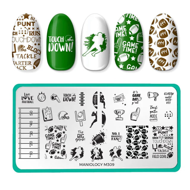 Maniology Game On: Touchdown - Nail Stamping Plate