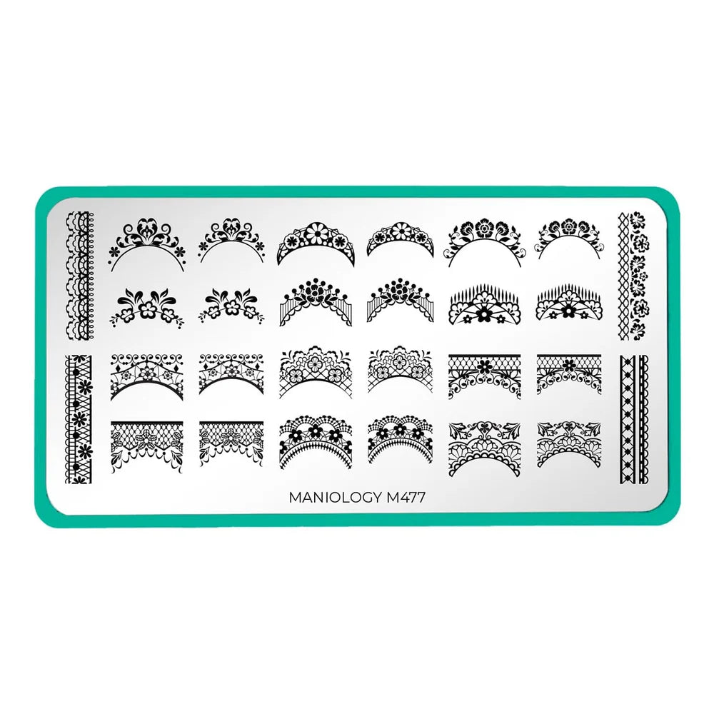 Maniology Lacey French - Nail Stamping Plate - PinkPro Beauty Supply