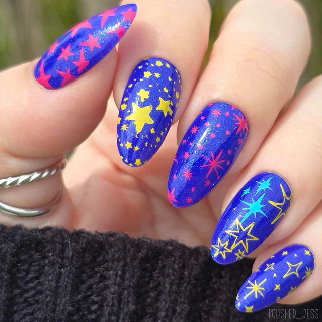 Maniology Star Showers- Nail Stamping Plate