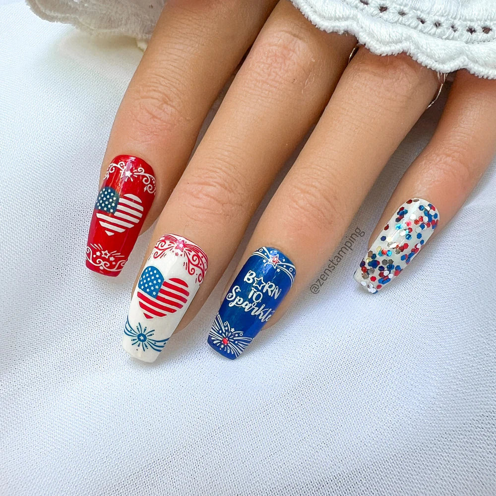Maniology Star-Spangled - Nail Stamping Plate - PinkPro Beauty Supply