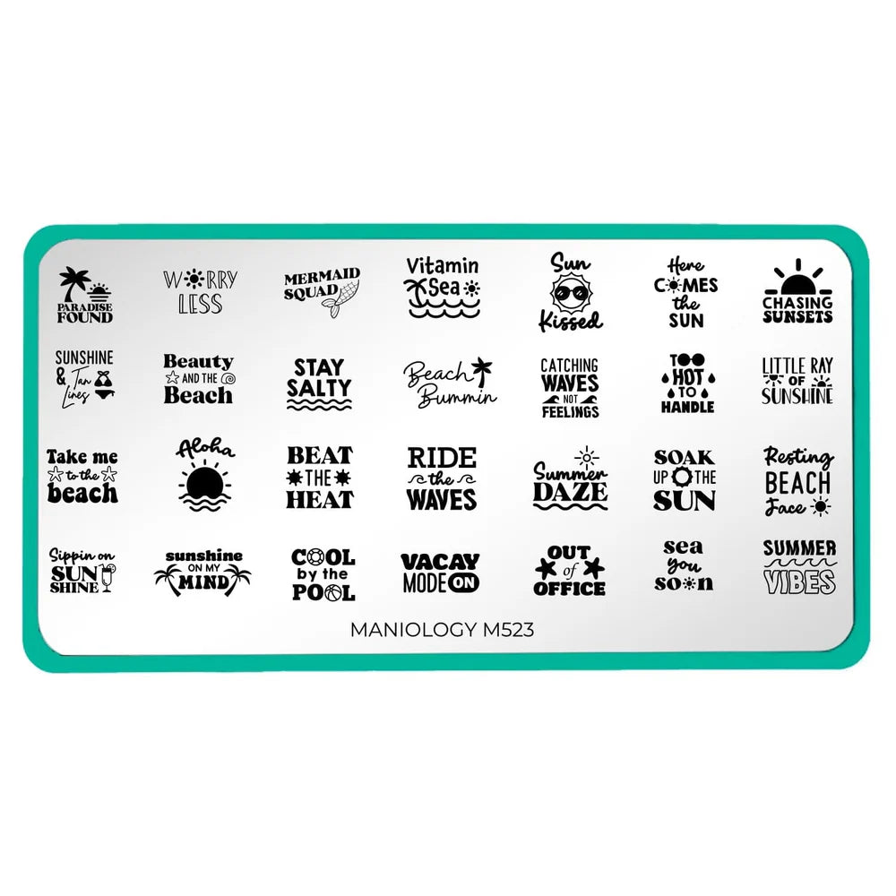 Maniology Suns Out Buns Out - Nail Stamping Plate - PinkPro Beauty Supply