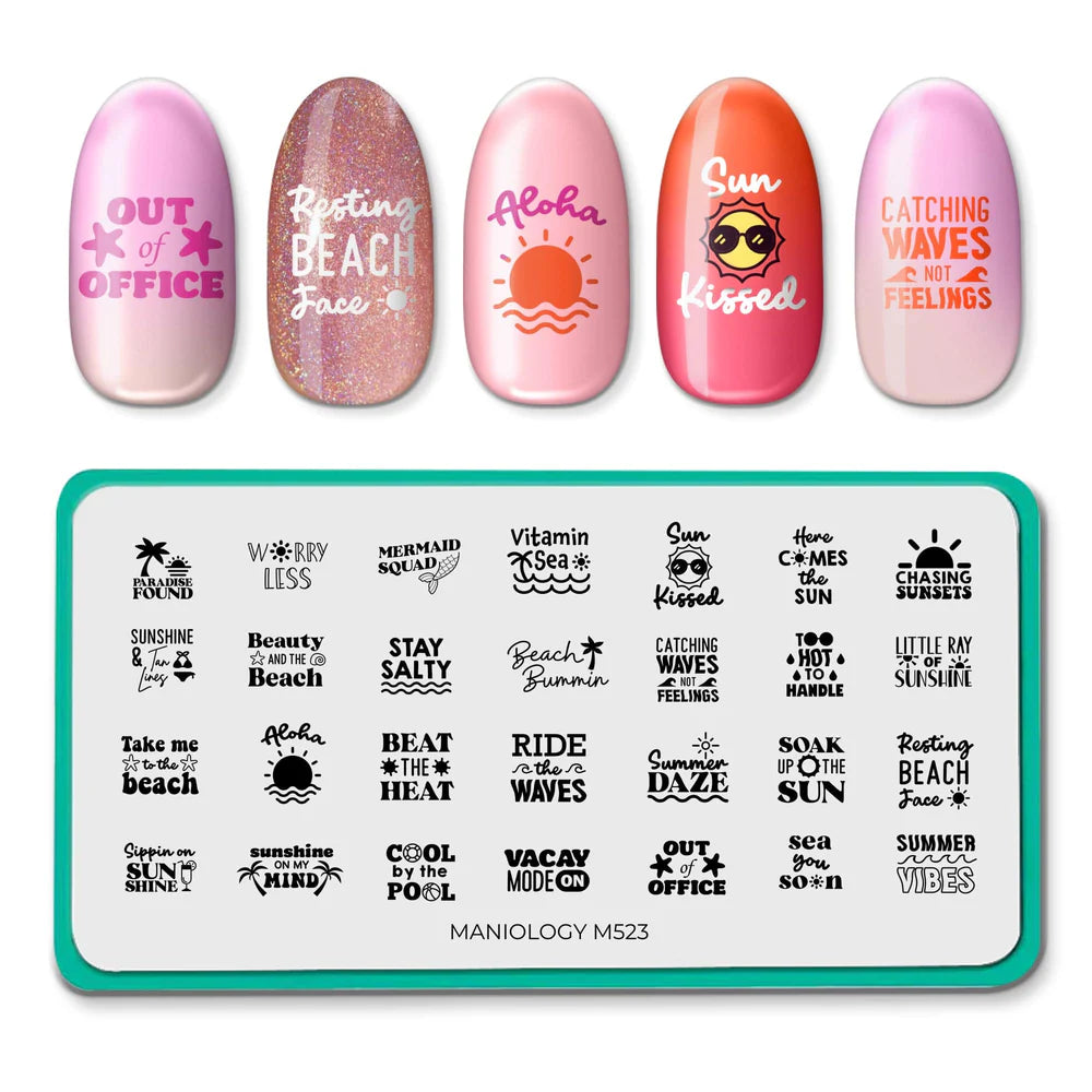 Maniology Suns Out Buns Out - Nail Stamping Plate - PinkPro Beauty Supply