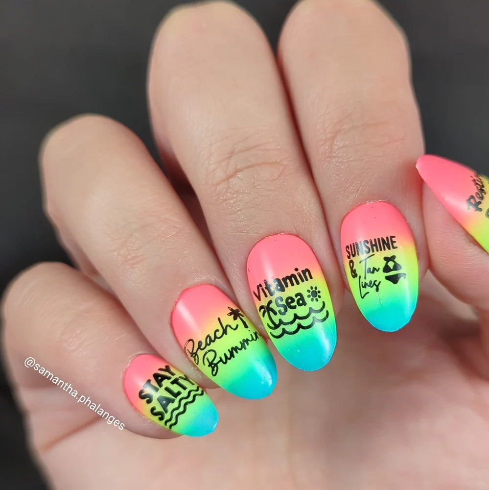 Maniology Suns Out Buns Out - Nail Stamping Plate - PinkPro Beauty Supply