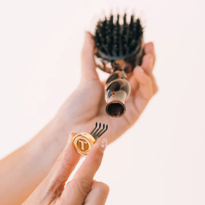 Teleties Mini Boar Bristle Hair Brush - Tortoise
