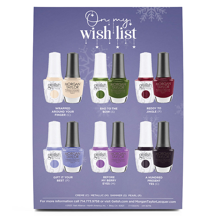 Gelish & Morgan Taylor On My Wish List Collection 12 Piece Mixed Display