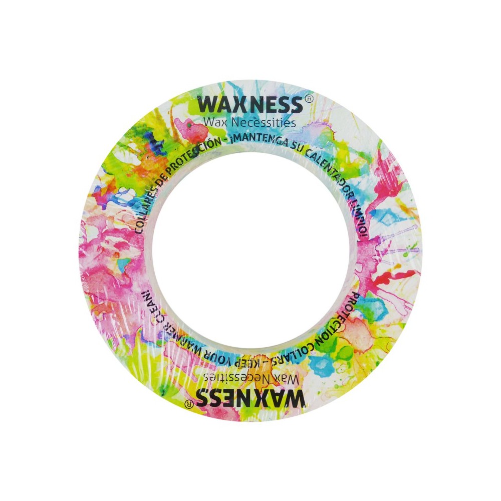 Waxness Multi-fit Protection Collars for 14-16 Oz Tins and Pots 50 pcs Splattered Paint Art Waxness