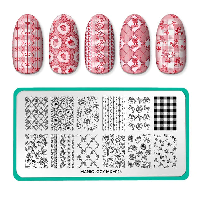 Maniology Coquette Valentines: Laced in Love - Nail Stamping Plate