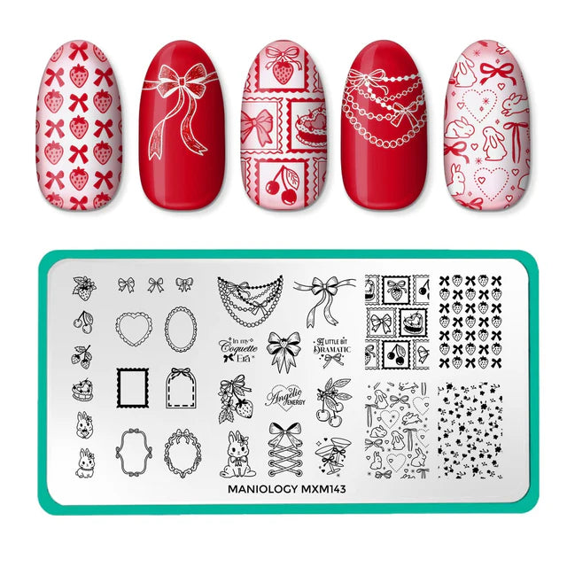 Maniology Coquette Valentines: Sweet Whimsy - Nail Stamping Plate
