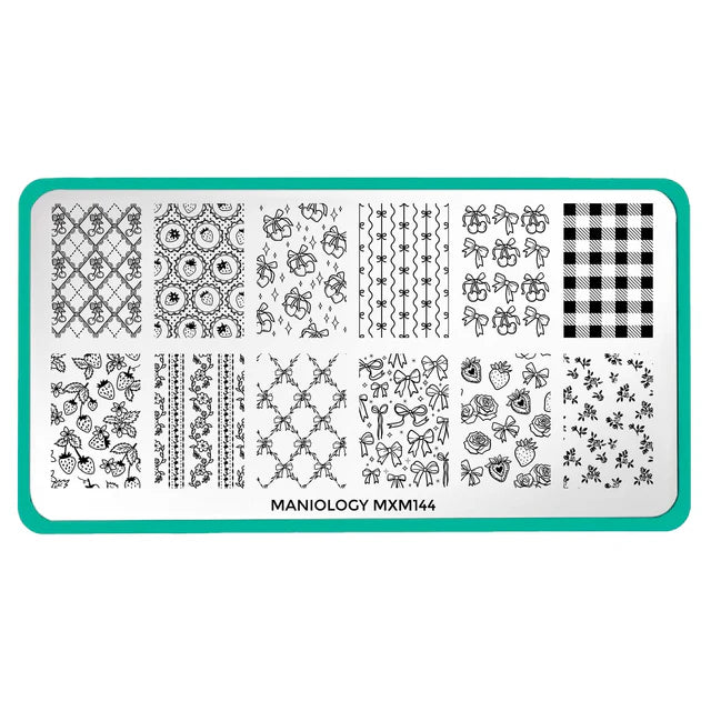 Maniology Coquette Valentines: Laced in Love - Nail Stamping Plate