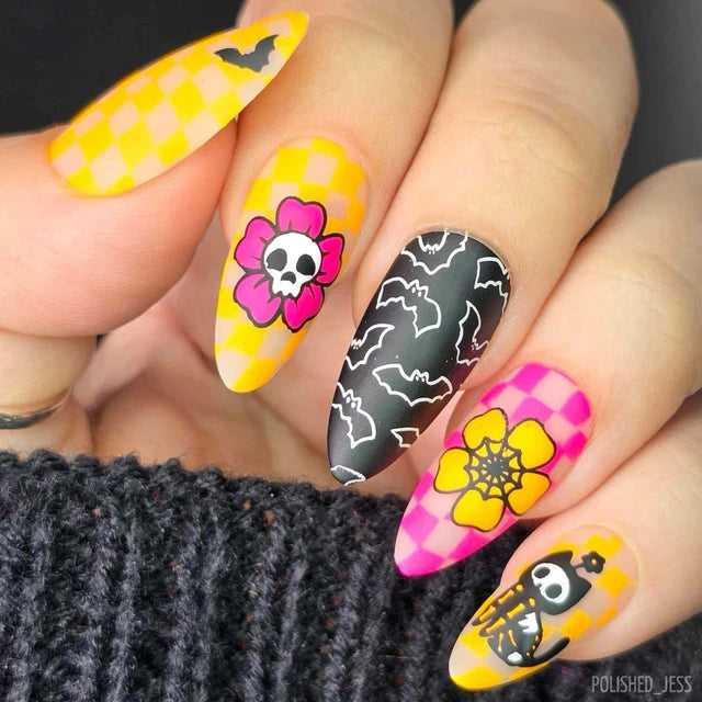 Maniology Death Disco: Boogie & Boo - Nail Stamping Plate