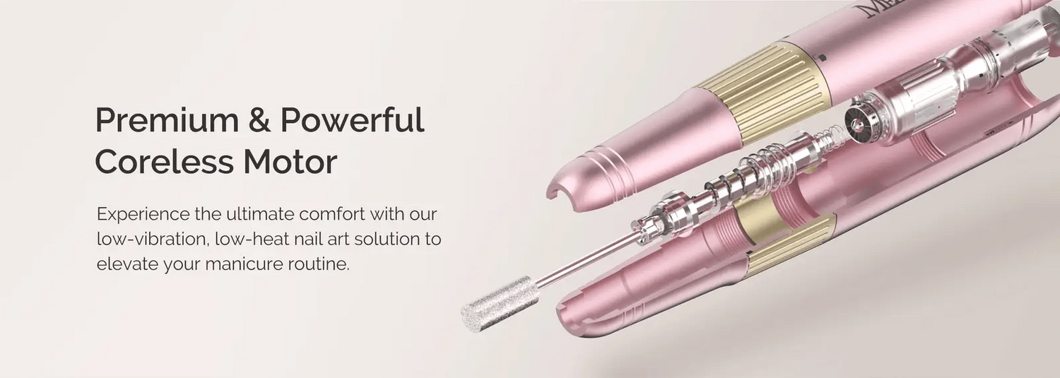 MelodySusie (SM200F) Plus Rechargeable 35000RPM Nail Drill - Pink - PinkPro Beauty Supply