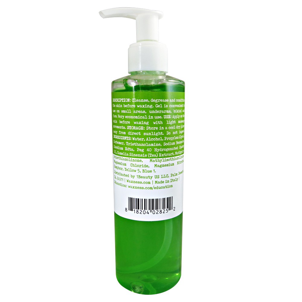Waxness Pre Waxing Gel with Green Tea and Camphor 8.45 fl oz