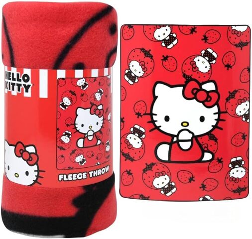 Hello Kitty Red 45x60” Fleece Throw – Soft, Cozy, and Stylish