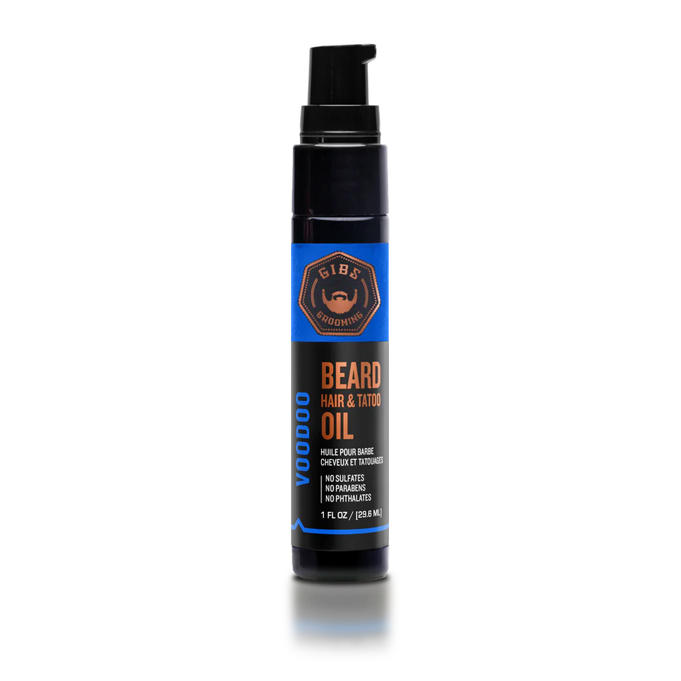 Gibs VooDoo Prince Beard, Hair & Tattoo Oil 1 fl oz.