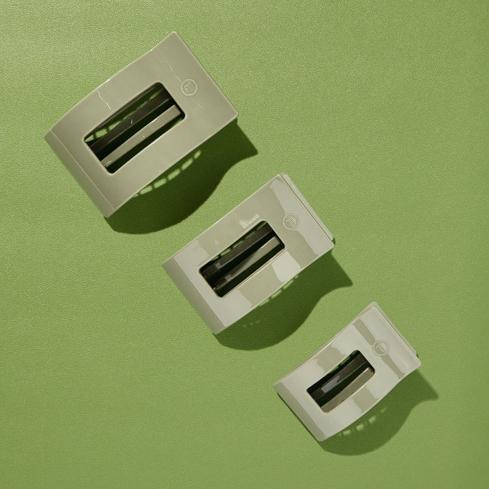 Teleties Flat Rectangle Clip Large - Sage It Aint So