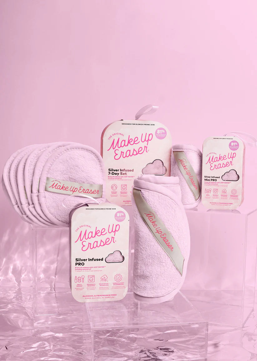 The Original MakeUp Eraser PRO Classic - Silver Infused - PinkPro Beauty Supply