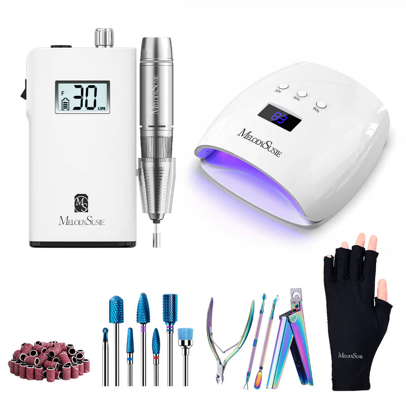 MelodySusie Nail Drill Full Set - Student Manicure Kit #1 - PinkPro Beauty Supply