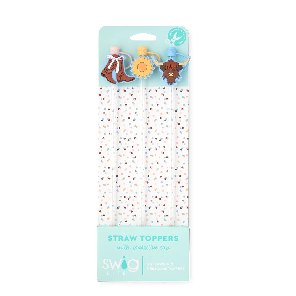 Swig Life Straw Topper Set - Cowgirl Coquette - PinkPro Beauty Supply