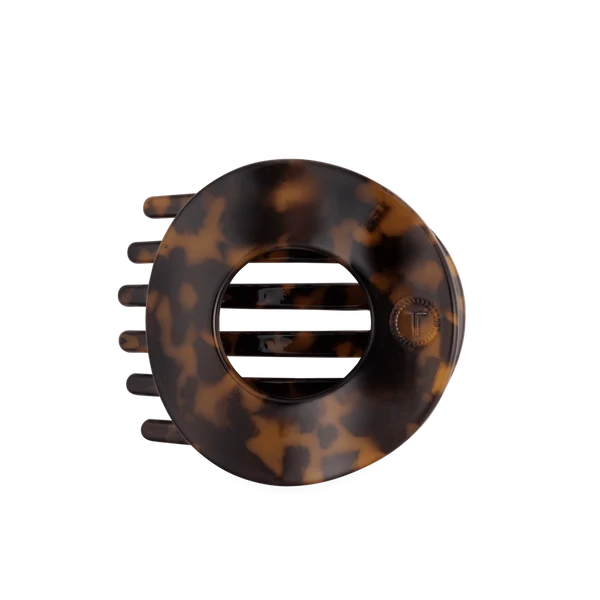 Teleties Flat Circle Clip Large - Tortoise