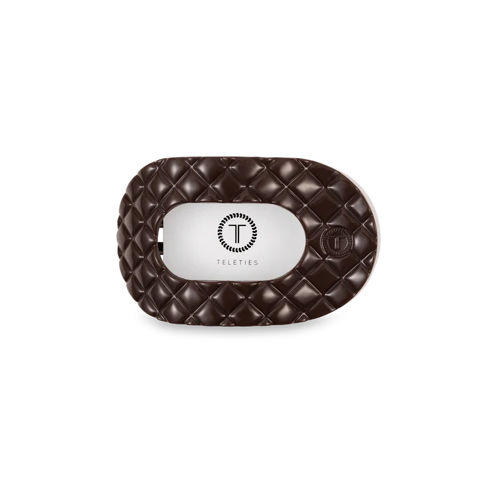 Teleties Flat Clip Round Quilt Large - Truly Taupe Teleties