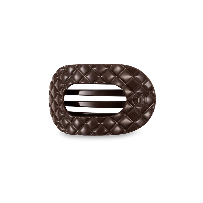 Teleties Flat Clip Round Quilt Large - Truly Taupe Teleties