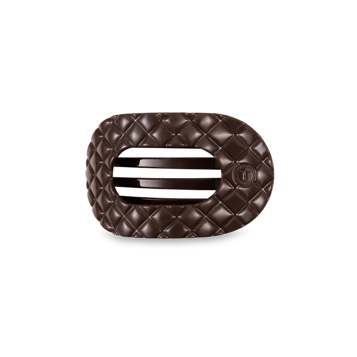 Teleties Flat Clip Round Quilt Large - Truly Taupe Teleties