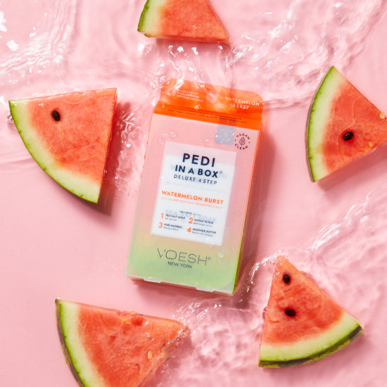 Voesh Pedi In A Box Deluxe 4 Step Watermelon Burst - PinkPro Beauty Supply