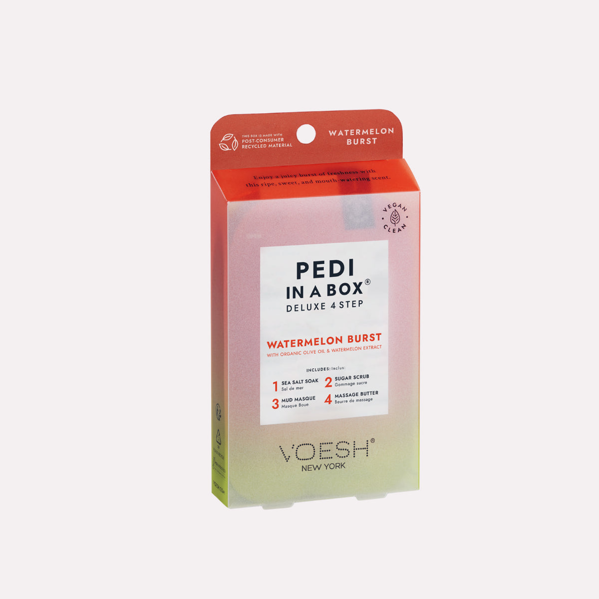 Voesh Pedi In A Box Deluxe 4 Step Watermelon Burst - PinkPro Beauty Supply