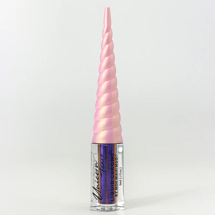Mini Mani Moo! Unicorn Tears Liquid Chrome - Wicked Blue 0.1 oz. - PinkPro Beauty Supply