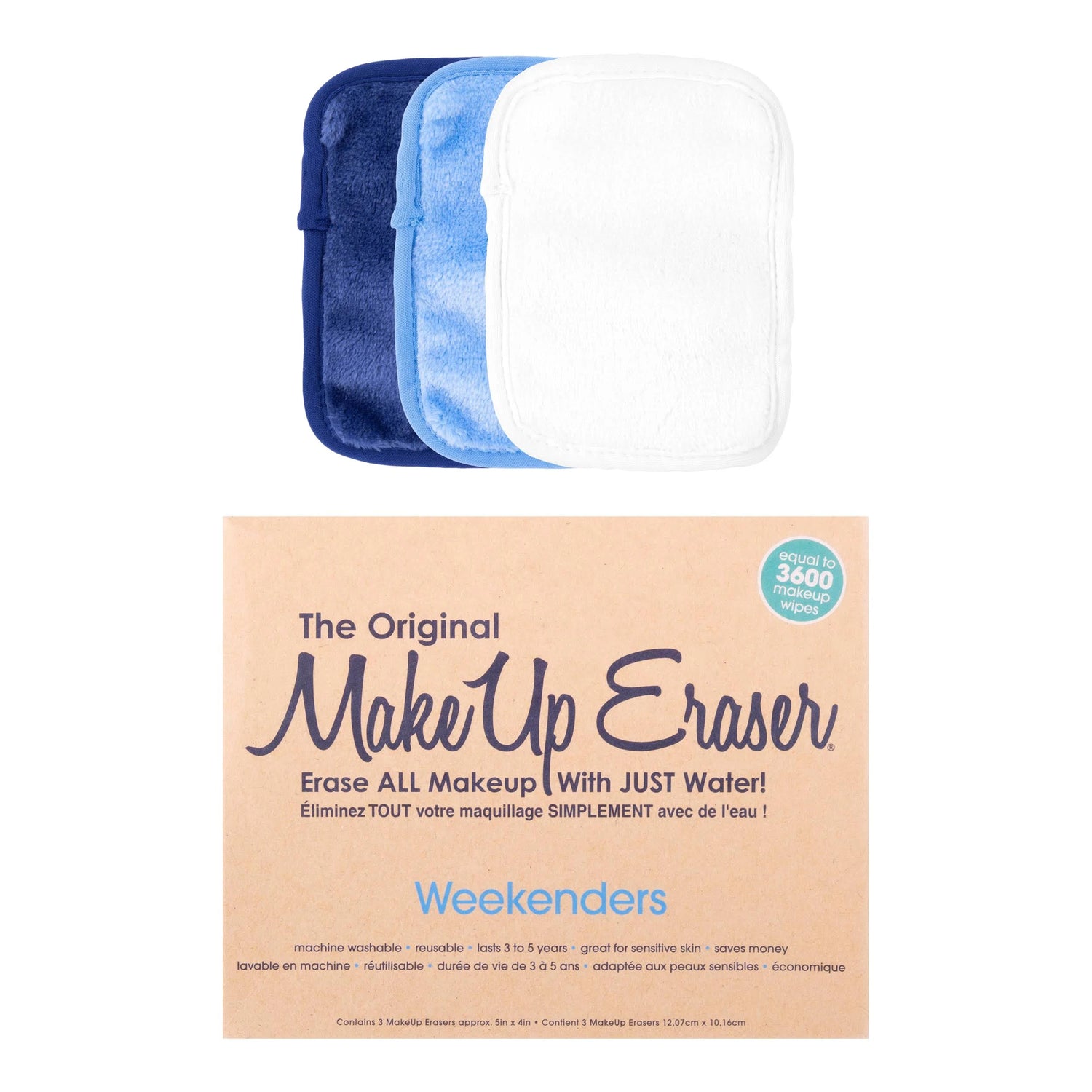 MakeUp Eraser Weekenders 3-Day Set - Blue - PinkPro Beauty Supply