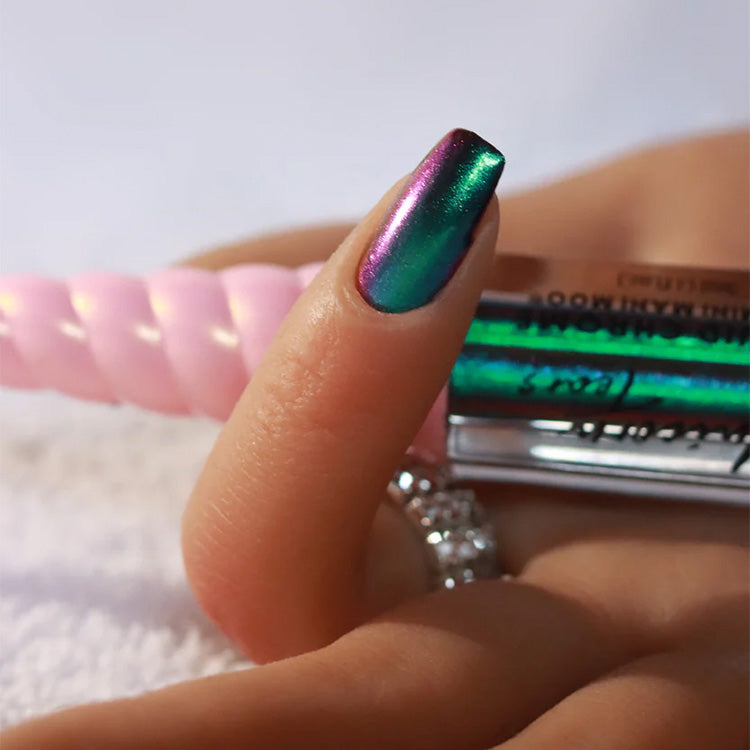 Mini Mani Moo! Unicorn Tears Liquid Chrome - Wicked Teal 0.1 oz. - PinkPro Beauty Supply
