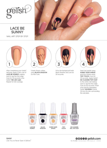 HOW TO: LACE BE SUNNY Gelish professional Nail Art Tutorial