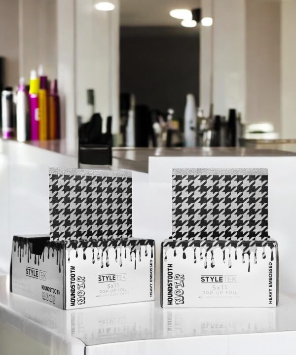 Styletek HoundsTooth Noir Pop Up Foil - 400 Count