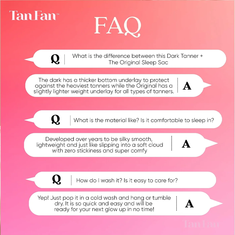 Tan Fan Sleep Sac Pink - Dark Tanner