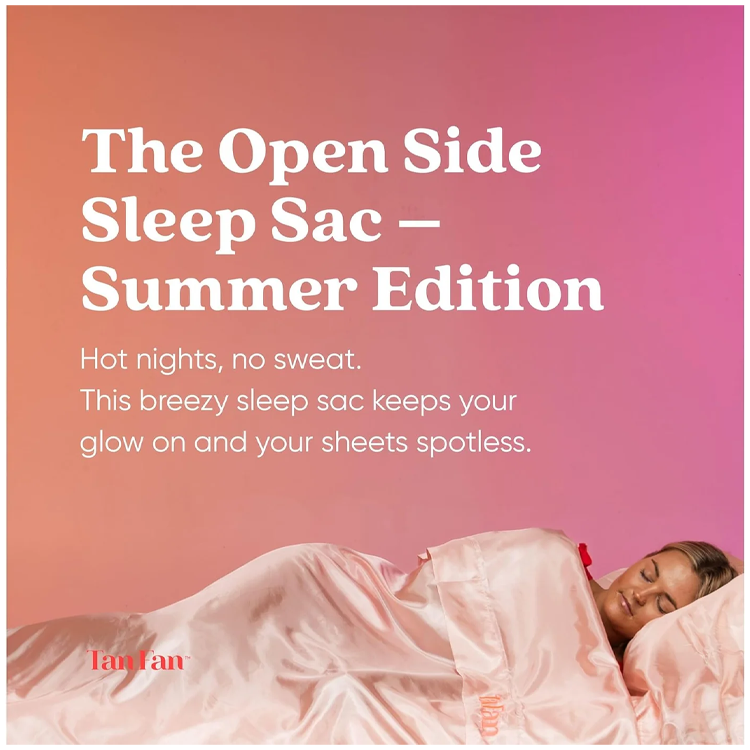 Tan Fan Sleep Sac Pink - Open Side