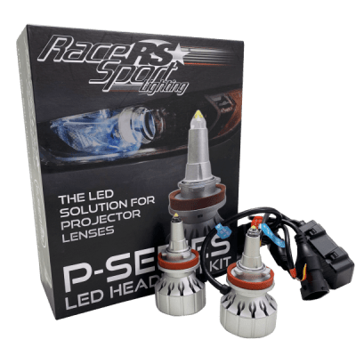 Race Sport Lighting 1007524 9005 P-Series Projector Perfect Beam 60-Watt LED Headlight Upgrades - True 360 Degree Down Road Pattern