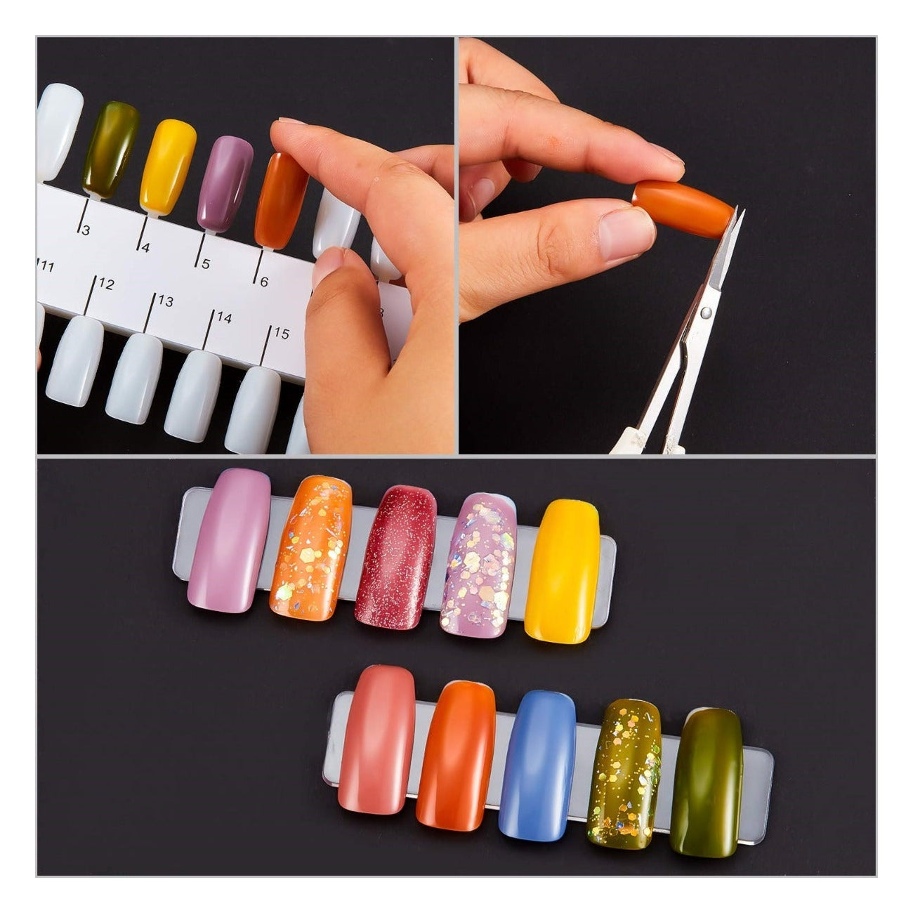 Double Layer Nail Color Displays 36 Tips