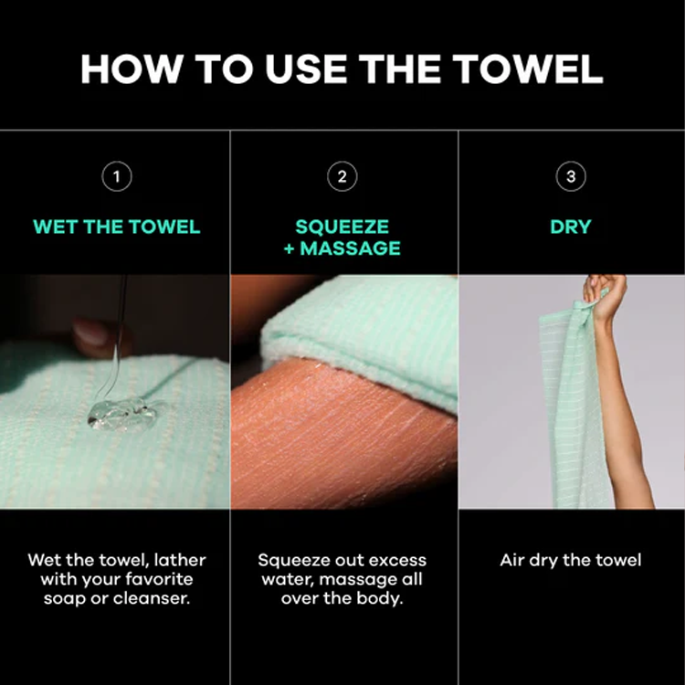 Dermasuri Japanese Exfoliating Shower Towel
