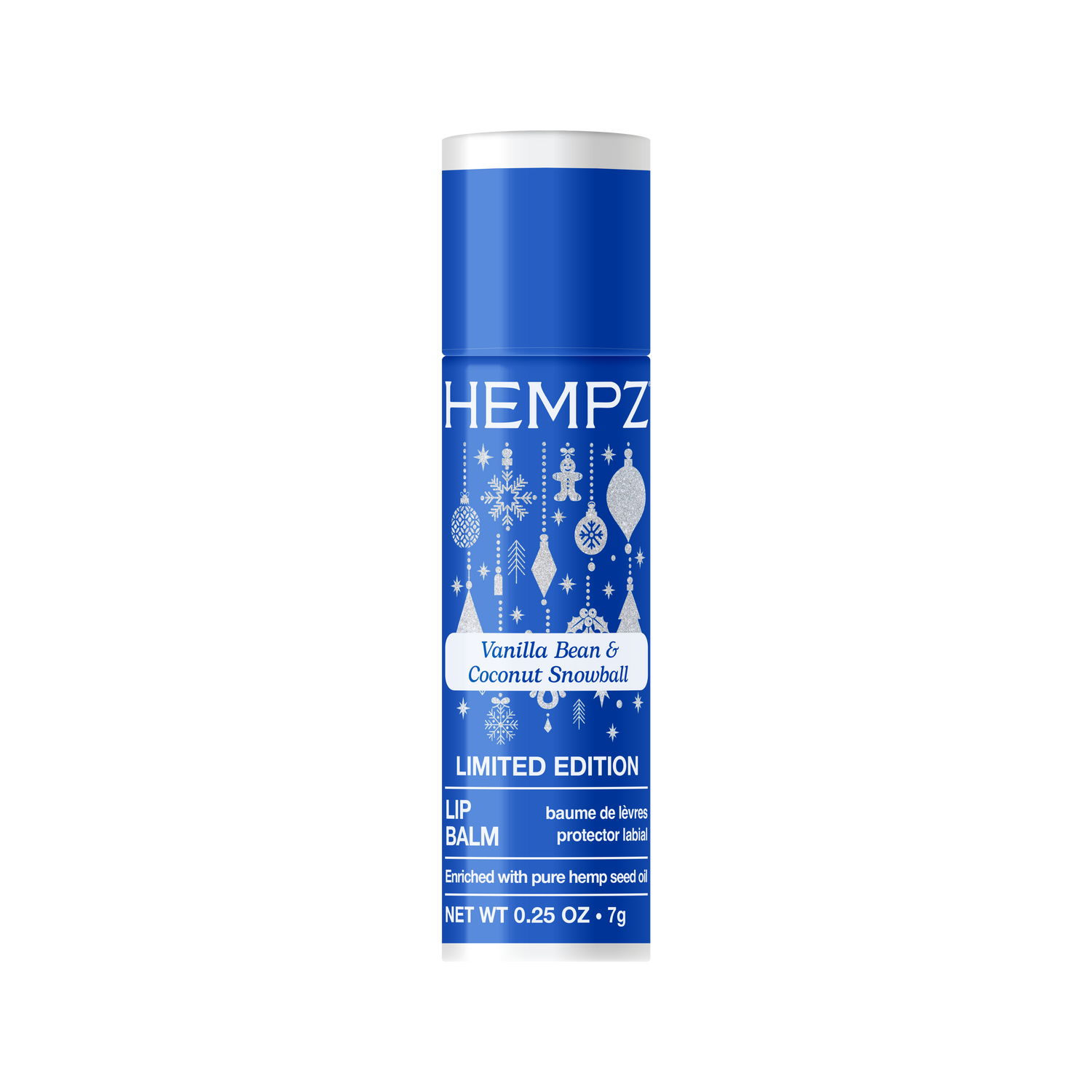 Hempz Vanilla Bean & Coconut Snowball Lip Balm .25 oz