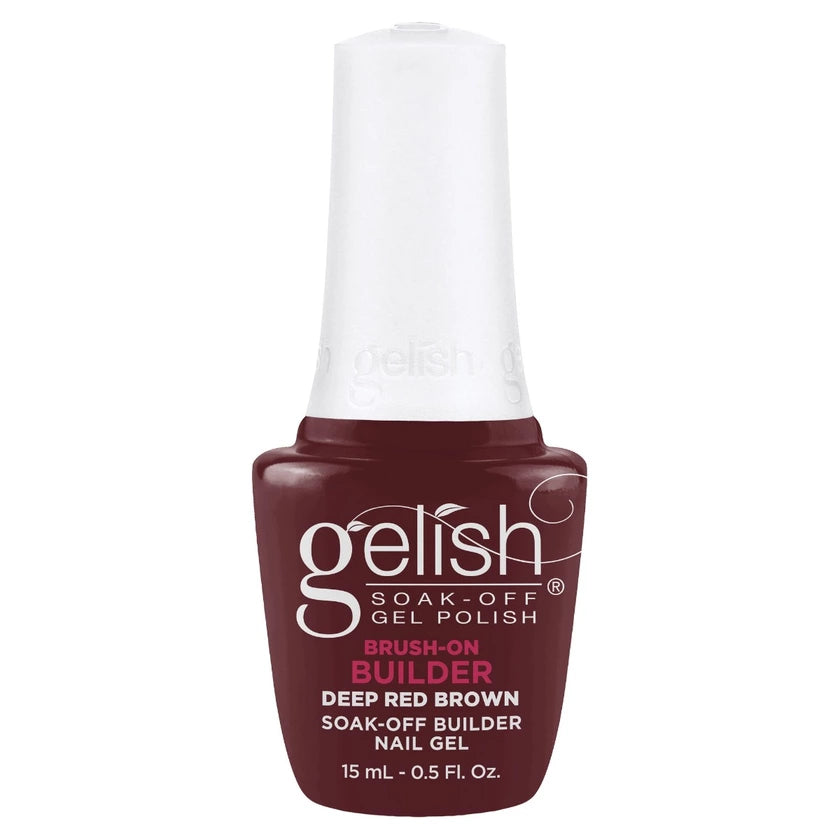 Gelish Hema-Free Brush-On Builder Deep Red Brown .5 oz