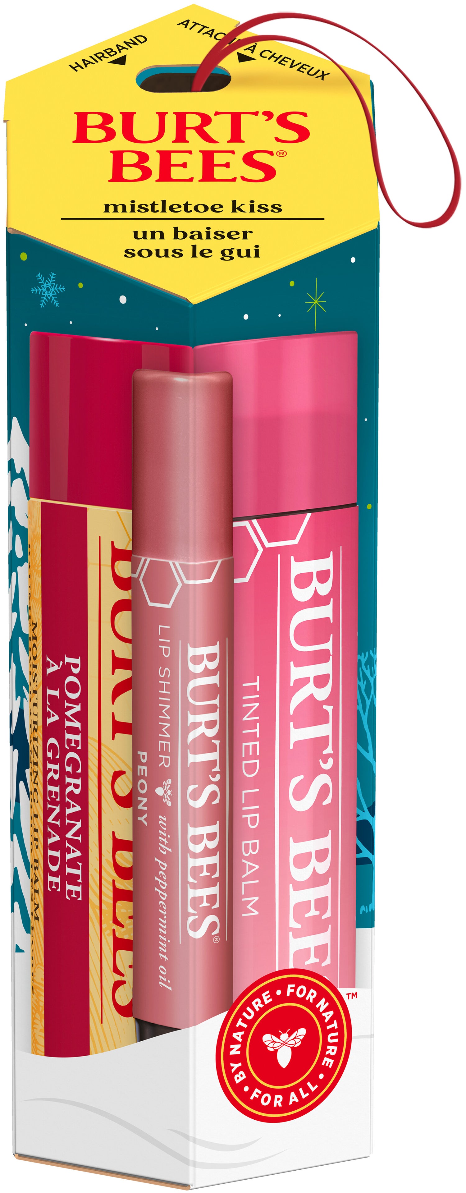 Burts Bees - Set de regalo MistleToe Kiss Pink